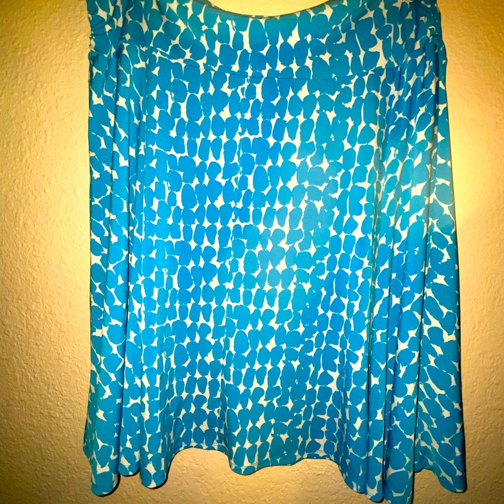 Water blue A-line skirt